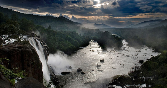 Athirapally Falls Night View